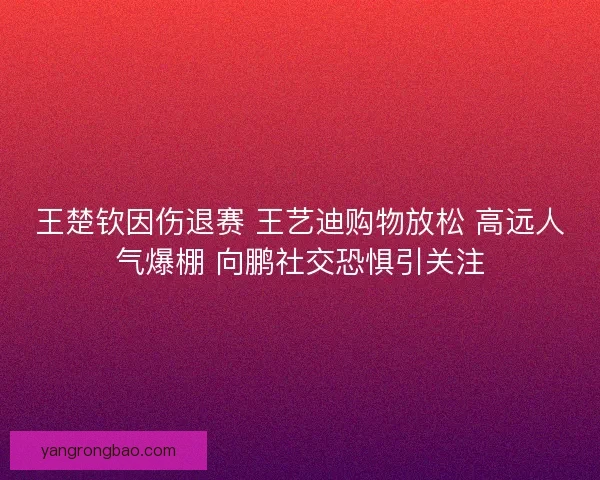 王楚钦因伤退赛 王艺迪购物放松 高远人气爆棚 向鹏社交恐惧引关注 王楚钦因伤退赛 王艺迪购物放松 高远人气爆棚 向鹏社交恐惧引关注